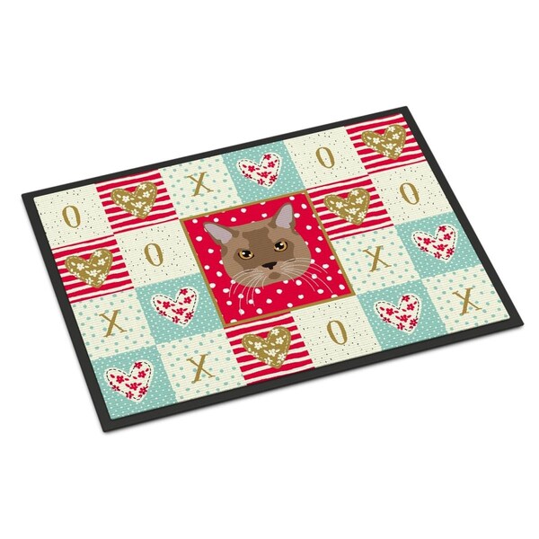 Carolines Treasures 18 x 27 in. European Burmese Cat Love Indoor or Outdoor Mat CK5115MAT - main